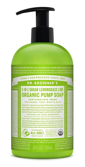 Lemongrass Lime Organic Pump Soap 710mL