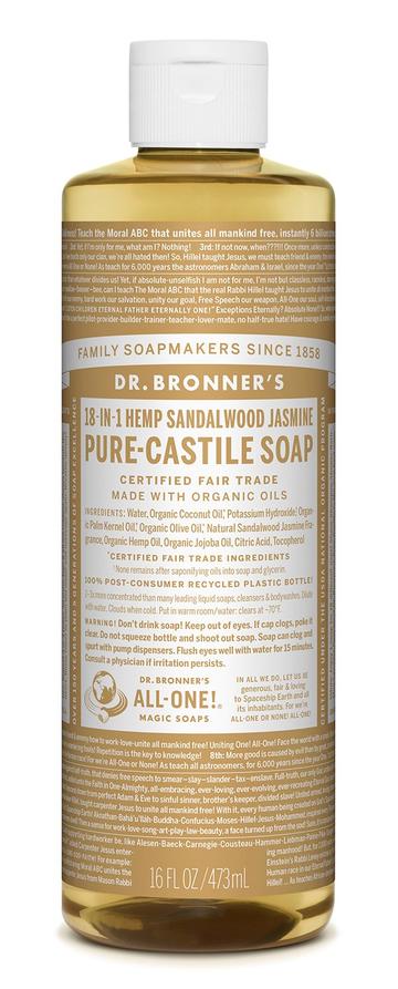 Sandalwood Jasmine Pure Castile Liquid Soap 473mL